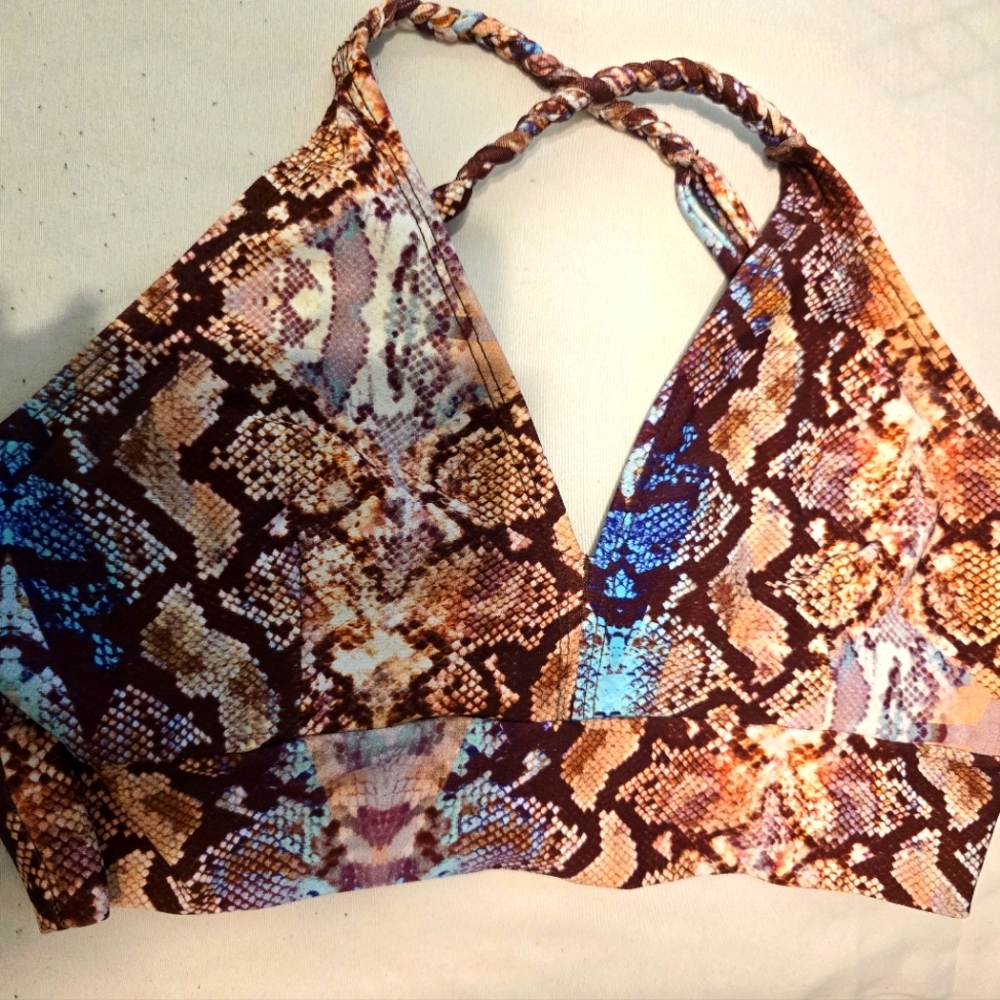 Snake Print Halter Top